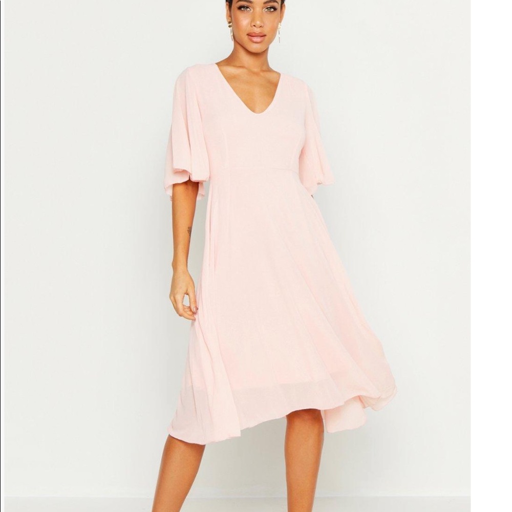 Blush knee length dress